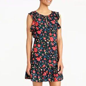 NWT J. Crew flutter sleeve floral print dress S